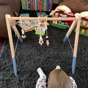Wooden baby play gym